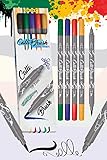 Online 19077 Calli.Brush Classic, 5er Set Handlettering Brush-Pen, Pinsel-Stifte Set, Kalligraphie-Set, Pens mit Calligraphie-Spitze, Pinsel-Spitze für Bullet Journaling, Wasserfarben,