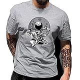 T-Shirt Herren Regular Fit Rundhals Basic Shirt Herren Work Lässig Sportshirt Herren Schick Druck Kurzarm Shirt Herren Komfortabel Atmungsaktiv Klassische Tops H