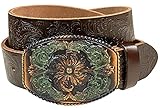 Belts.com Herren Western Tooled Vollnarbenleder Jeansgürtel Gr. 48, b