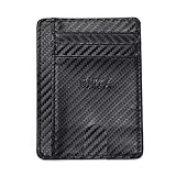 LANCHEN Herren Slim RFID Blocking Wallet PU Leder Kreditkartenetui Kartenetui T