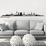 Wandkings Skyline - Deine Stadt wählbar - Karlsruhe - 125 x 18 cm - Wandaufkleber Wandsticker W