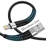 2Pack 1M iPhone Kabel, [MFi Certified] 3ft iPhone Ladekabel, Apple Lightning auf USB Kabel, Nylon Schnell Apple Ladekabel für iPhone 12 11 10 XS Max XR X 8 Plus 7 6s 6 SE 5s 5c 5