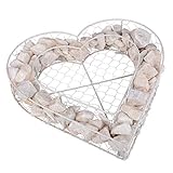 UNUS RM E-Commerce Grabschmuck Pflanzenschale Herzform Gartendekoration Stein Gabion 35x35x8