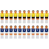 Maxstore 22x Tischfußball Figuren für 5/8 Zoll BZW. 15,9 mm Stangen, für VOLLSTANGEN + HOHLSTANGEN, inkl. Schrauben- und Mutternsatz, Tischkicker Kick