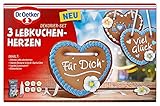 Dr. Oetker 3 Lebkuchen-Herzen, Dekorierset zum Verzieren, 300g