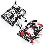 LEADSTAR Schwarz Weiß Buch Baby, Bilder Bücher 0-6 Monate, 2er Knisterbuch Baby Stoffbuch Babybuch Bilderbuch Kontrastkarten Badebuch Spielzeug Entdeckungsbuch aus Stoff mit Raschelpap