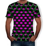 Jinwruny Herren T-Shirt Aufdruck Rundhals Tee Hemd mit kurzen Ärmeln Lässige T-Shirt Herren T-Shirts 3D Muster Kurzen Ärmels Kurzarm S