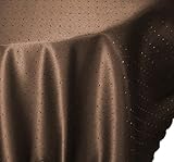 Unbekannt Tischdecke oval ca. 130x220 cm Phase Struktur bügelfrei fleckenabweisend #1190 (braun)