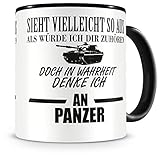 Samunshi® Tasse Panzer Spruch Bundeswehr Geschenke Kaffeetasse Tassen Teetasse Kaffeebecher Soldat schw