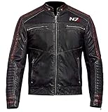 Mass 3 Herren Jacke – Cafe Racer Lederjacke für Männer schwarz - Schwarz - XX-Larg