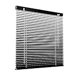 Victoria M. Aluminium Jalousie, 90 x 130 cm, schwarz, Jalousie ohne Bohren, inkl. Klemmclip