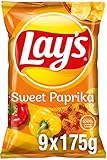 Lay's Sweet Paprika – Knusprig gewürzte Kartoffelchips für eine gelungene Party – 9 x 175g