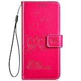 Hpory Kompatibel mit Galaxy J7 2017 Hülle, Samsung Galaxy J7 2017 Handyhülle Retro Muster PU Leder mit Handschlaufe Geldbörse Wallet Case Cover Schutzhülle Tasche + 1 x Hpory Stylus - Eulen R