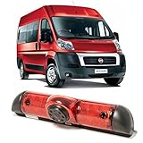 Dynavsal Rückfahrsystem mit Rückfahrkamera im 3. Bremslicht Bremsleuchte passend für FIAT Ducato X250/ Boxter III AVIS AVS325CPR / Jumper/Dodge /Kastenwagen Einparkhilfe/Wohnmobil/Transp