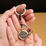 Sternzeichen-schlüsselanhänger, Messing-schlüsselanhänger, Glücks-schlüsselanhänger, Exquisites Muster-design, Einzigartige Bedeutung, Reichtum, Glück, M