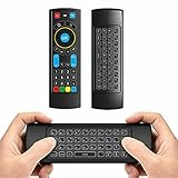 Bluetooth-Fernbedienung, kompatibel mit Amazon Fire Stick und Fire TV Air Mouse Fernbedienung, Mini-Tastatur und IR Lernen, funktioniert mit Android TV Box, Windows Raspberry