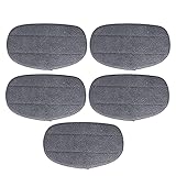 Premium Mikrofaser Nassmop Pad, 5PCS Dampfmop Tuch Ultrafeine Faser Mop Pads Ersatzzubehör Wiederverwendbares Nass Trocken Pad Passend für Leifheit CleanT