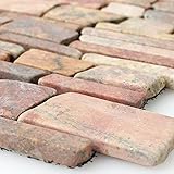 Marmor Fliesen Naturstein Brick Mosaik Rosso V