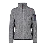 CMP Damen Strick Fleece Jacke, Nero-Grey, 36