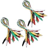 Elegoo 30er Krokoklemmen mit Kabel Messleitungs-Set mit Abgreifklemmen 50cm 28AWG