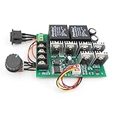 RUIZHI DC Motor Controller, DC 9-50 V 40 A DC Motor Drehzahlregelung Reversible PWM Controller 12 V 24 V 36 V 48 V 2000 W Vorwärts-Rückwärts-S