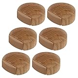 Kukicu Türstopper Holz [6 Stück] Türstopper Boden (Eichenholz) - Türstopper Boden Selbstklebend – Türstopper kleb