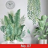 Wandaufkleber Green Leaf Wandaufkleber Für Wohnzimmer Schlafzimmer Sofa Hintergrund Wanddekoration Tropische Pflanzen Wandtattoo Home Decoration Large No.07