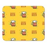 Mousepad Computer Notepad Büro Gelber Alkohol Schaum Bier in großen F Ale Pint Home School Game Player Computer Arbeiter Z