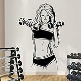 Weibliche Muskel Wandaufkleber Fitness Gym Sport Aufkleber Home Decor Ideen Indoor Removable Design Wandaufkleber A1 58x85