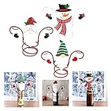 SHANGYOU Christmas Holiday Wine Bottle & Glass Holders, Santa GNOME Snowman Theme Organizer Racks Festival Home Desktop Decoration,for Home Tabletop Wine ?Kitchen Dining Room Bar Storage Racks (3PC)