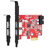 Inateck USB 3.0 PCIe Karte, 1 20 Pin USB3.0 intern Controller mit Low Profile, Keine Stromanbindung mehr erforderlich, Versorgung über den PCI-E Einschub