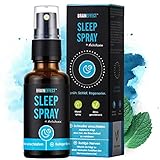 BRAINEFFECT SLEEP SPRAY [0,5mg, 30ml] - Melatonin Einschlafspray mit Schlafbeeren und Lavendel-Extrakt + Vitamin B6 - Incl. Sleep Coach App (Mint)