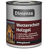 DIMENSA Wetterschutz Holzgel|Wetterschutzlasur|Holzschutz|Lasur für innen und außen|Premium Qualität | 0,75