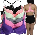 ToBeInStyle Damen 6er Pack Klassischer Stil Bügel Stützend Gepolstert BHs - - 90C