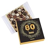 Herz & Heim® Lindt Pralinen zum 80. Geburtstag mit Namen und Glückwunschtex