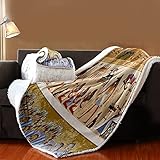 WANGC Baby kuscheldecke Baumwolle Tiere 150X200 cm Plüsch Faux Pelz Kuscheldecke große Decke für Couch und für Bett Super weiche Lange Haare Shaggy Decke dick elegant gemü