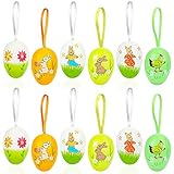 Ostereier Bunte Deko, Ostereier zum Aufhängen, Deko Eier für Ostern, Osterbasteln für Kinder, Ostereier Deko, Ostereier Basteln Kunststoffeier, Ostereier zum Bemalen mit B