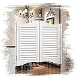 QIANDA Schwingtüren Cafe Türe, Cowboy-Stil Halbe Taille Zauntür Freie Tür Scharniere Enthalten Zum Bar Wohnzimmer Teilung, 2 Farben, Anpassbar (Color : White, Size : 80x90cm/31.50x35.43in)