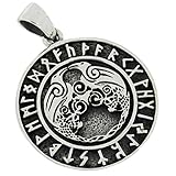 AFP Anhänger Odins Raben Runen 925 Sterling Silber AS-652