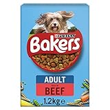 Bakers Trockenfutter für Hunde, Rindfleisch und Gemüse, 1,2 kg