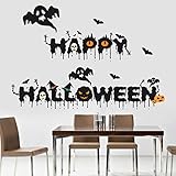 Goyi Kinderzimmer Zubehör Aufkleber Halloween Wandaufkleber Cry Happy PVC Aufkleber Schlafzimmer Dekor Wandsticker Wohnzimmer Deko Deko Deko Hogar Moderno Aufkleber Aufkleb