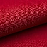 HEKO PANELS Torino Polsterstoff Möbelstoff Meterware - z.B. Stoff für Stühle oder Eckbank Bezug (14 Rot)