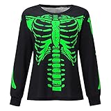 Mode Damen O-Ausschnitt Langarm Change Prints Loses T-Shirt Damen Crew Langarm Gedrucktes Loses T-Shirt Top Wolle, bedruckte Jacke, Lammw