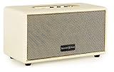 Bennett & Ross BB-860CW Blackmore - Retro Bluetooth Lautsprecher in Lederoptik - Vintage Speaker mit 2X 30W Leistung - USB-Eingang mit MP3-Player - 3,5mm Klinke Aux-Anschluss - Creme-Weiß