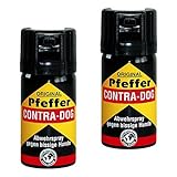 kh security Pfefferspray Contra-Dog Abwehrspray, 2-er Pack, 80 ml, 130102set2