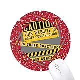 Die Logo-Website befindet sich im Bau Rad Maus Pad Rund Red Rubb