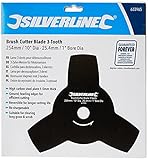 Silverline 633965 3-Zahn-Messer für Motorsense Aufnahmebohrung: Ø 25,4