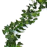 Deceny CB 24 Stück künstlich Efeugirlande Efeu Ranke Deko Kunstpflanze Pflanzen Girlande Efeuranken Kunstefeu Hochzeit Party Garten Wohnung (Efeu Künstlich)