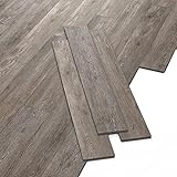 ARTENS - PVC Bodenbelag - Click Vinylboden - Natürlicher Holzeffekt - Graubraun - 1,51m²/7 D