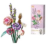 Künstliche Blumen, Blumenstrauß Versenden DIY Bauspielzeugsets Mit Exquisiten Verpackungsboxen, Geeignet Für Zimmer Deko Aesthetic Schreibtisch Deko(547 Teile，8 Blumen)